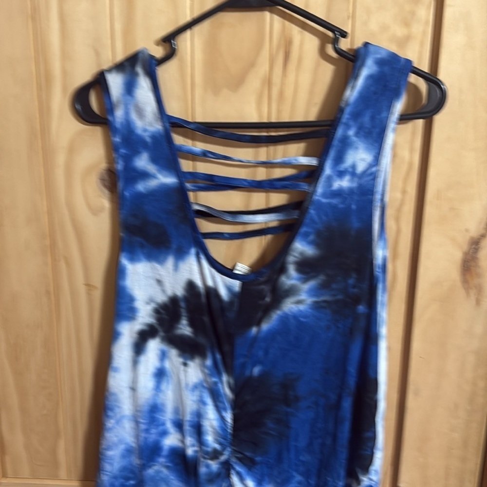 Cato Blue Tie-Dye Maxi Dress - Picture 3 of 4